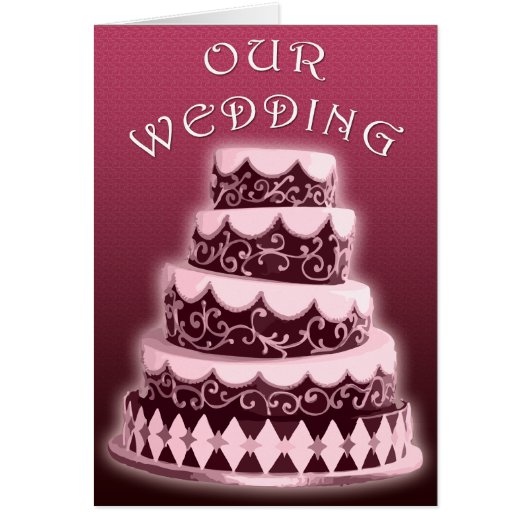 Onze bruiloft : Pink Cake : (Voorkant)