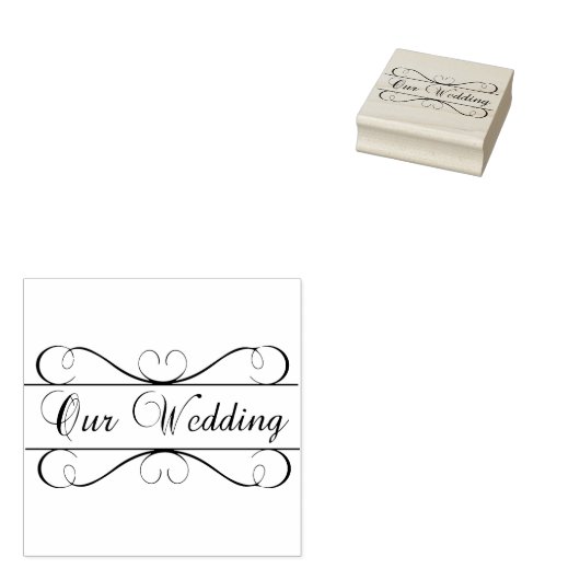 Onze bruiloft 	rubberstempel (Gestempeld)