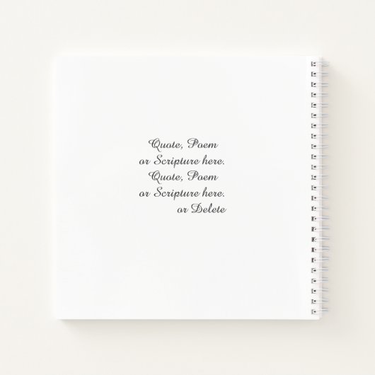 Onze bruiloft, scriptnamen, datum, foto gastenboek notitieboek (Achterkant)