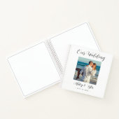 Onze bruiloft, scriptnamen, datum, foto gastenboek notitieboek (Binnen)