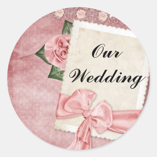 Onze bruiloft Sticker (Voorkant)