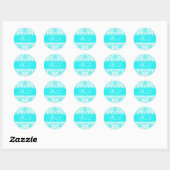 Onze bruiloft Turquoise Damask Sticker (Vel)