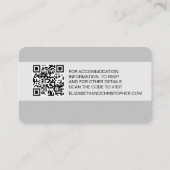 Onze bruiloft website QR code aangepaste foto scan Informatiekaartje (Achterkant)
