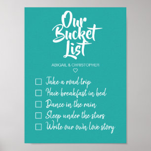 Onze Bucket-lijst Gepersonaliseerd checklist voor Poster