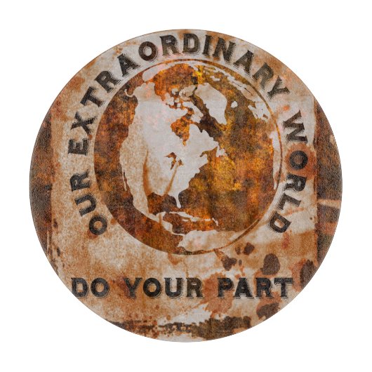 Onze buitengewone wereld snijplank (Voorkant)