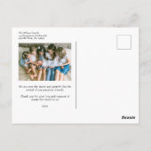 Onze bundel van vreugde is hier, Geboorteaankondig Briefkaart (Achterkant)