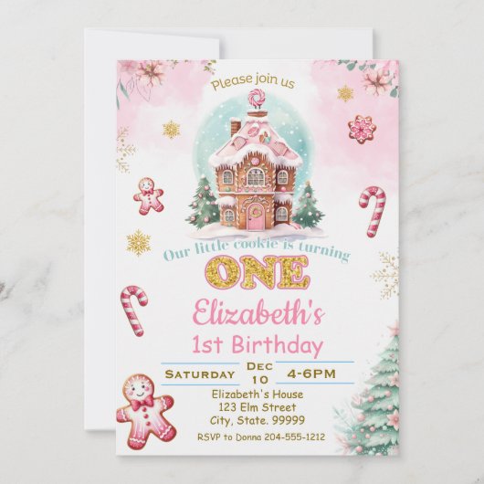 Onze Cookie Verjaardag Uitnodiging (Voorkant)