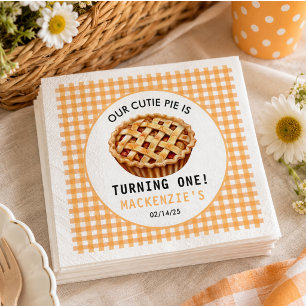 Onze Cutie Pie's 1e Verjaardag Servet