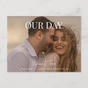 Onze Dag Foto Bruiloft Save the Date Briefkaart