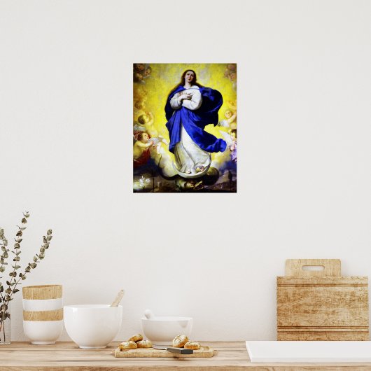 Onze dame Maagd Immaculate Hart van Mary 5 Poster (Keuken)