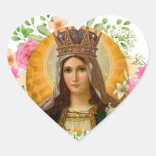 Onze dame Maagd Mary Religieuze Katholieke Hart Sticker