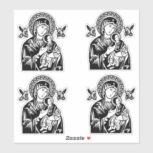 Onze dame of Perpetual Help-set sticker (Vel)