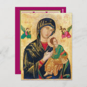 Onze Dame Perpetual Help Prayer Card Briefkaart (Voorkant / Achterkant)