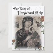 Onze Dame Perpetual Help Prayer Card Kaart (Voorkant)