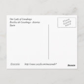 Onze dame van Covadonga Briefkaart (Achterkant)