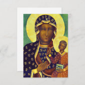 Onze dame van Czestochowa Black Madonna Bedankkaart (Voorkant / Achterkant)
