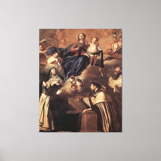 Onze dame van de berg Carmel 1641 Canvas Afdruk (Voorkant)