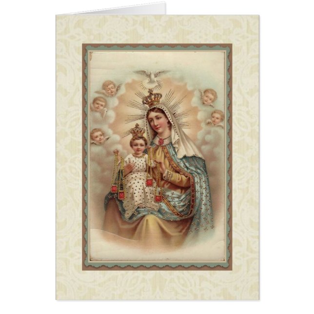 Onze Dame van de berg Carmel Baby Jesus Scapular C (Voorkant)