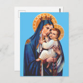 Onze dame van de berg Carmel Briefkaart (Voorkant / Achterkant)