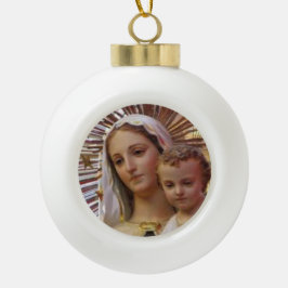 Onze dame van de kerstversiering van de berg Carme Keramische Bal Ornament