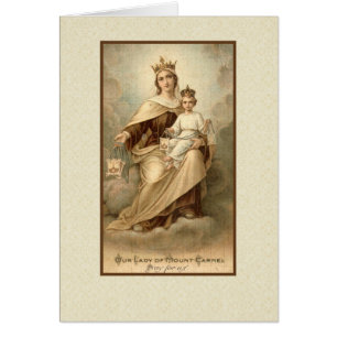 Onze dame van de Massa Carmel-kaart