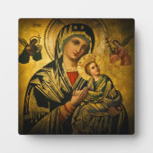 Onze Dame van de Perpetual Help Plaque Fotoplaat (Voorkant)