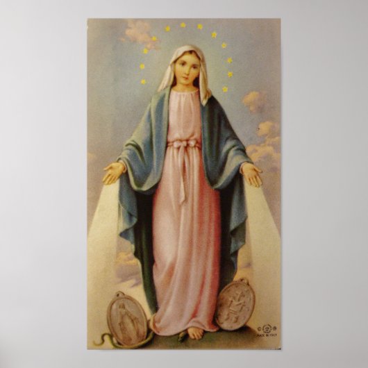 Onze dame van de Rosary Blessed moeder Mary Poster (Voorkant)
