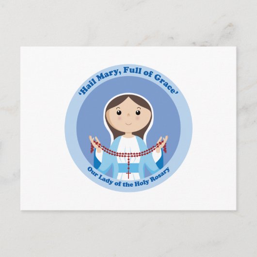 Onze dame van de Rosary Briefkaart (Voorkant)