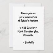 Onze dame van de Rosary nodigt uit Kaart (Achterkant)