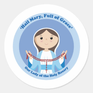 Onze dame van de Rosary Ronde Sticker