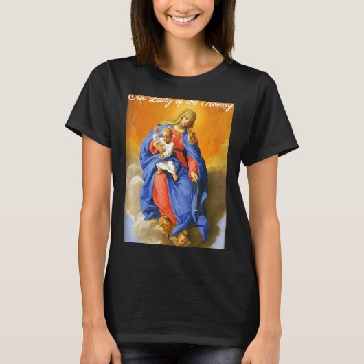 Onze dame van de Rosary T-shirt (Voorkant)