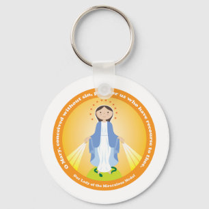 Onze dame van de wonderbaarlijke medaille sleutelhanger