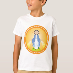Onze dame van de wonderbaarlijke medaille t-shirt
