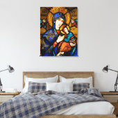 onze dame van eeuwige hulp canvas afdruk (Insitu (Slaapkamer))