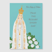 Onze dame van Fatima en witte rozen (Voorkant)