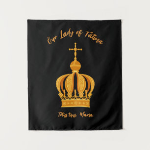 Onze dame van Fatima kroon Wandkleed