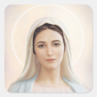 Onze dame van Grace Medugorje Virgin Mary Vierkante Sticker