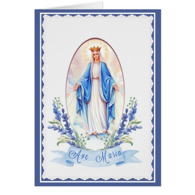 Onze dame van Grace Virgin Mary Flowers (Voorkant)