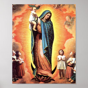 Onze dame van Guadalupe-beschermer van de ongebore Poster