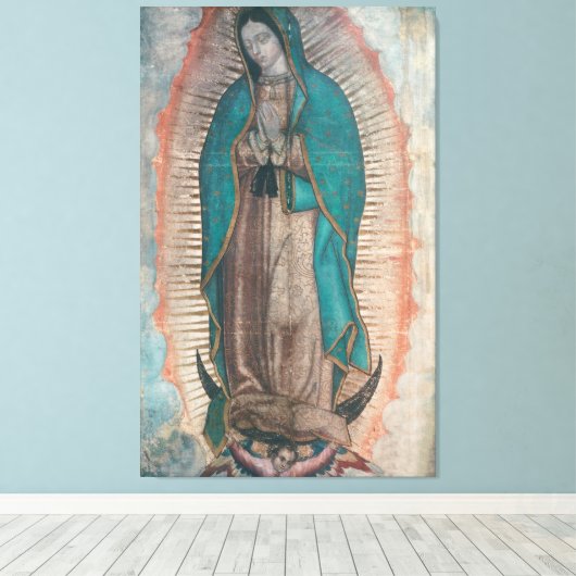 Onze dame van Guadalupe Canvas Afdruk (Insitu (Houten vloer))