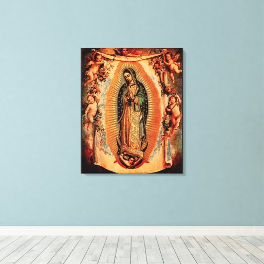 Onze dame van Guadalupe Canvas Afdruk (Insitu (Houten vloer))