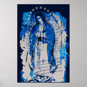 Onze dame van Guadalupe Collage Poster