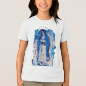 Onze dame van Guadalupe Collage Tri-Blend Shirt (Voorkant)