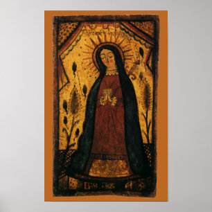 Onze dame van Guadalupe door Pedro Antonio Fresqui Poster