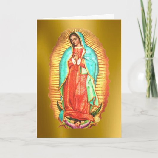 Onze dame van Guadalupe Feestdagen Kaart (Voorkant)