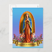 Onze dame van Guadalupe Feestdagenkaart (Voorkant / Achterkant)