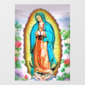 Onze dame van Guadalupe Floral Raamsticker (Vel)