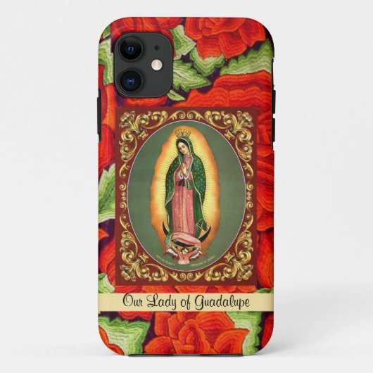 Onze dame van Guadalupe in Prayer met Rozen Case-Mate iPhone Case (Achterkant)