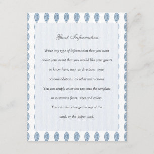 Onze dame van Guadalupe Informatiekaartje