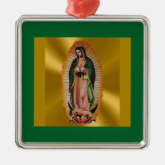 Onze dame van Guadalupe-kerstversiering Metalen Ornament (Voorkant)